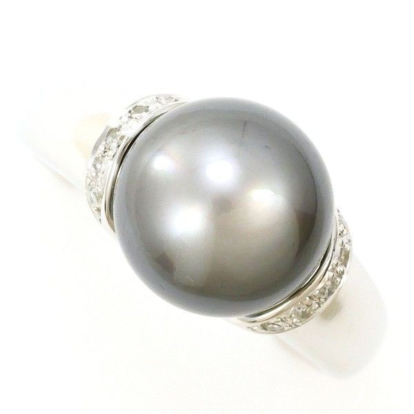 K14WGパールリング総重量2.85g K14WGパールリング総重量2.85g パール