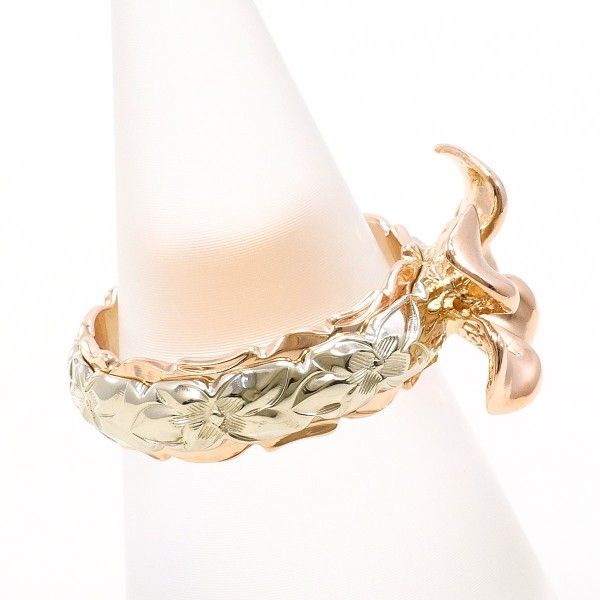 14K WGPG リング ring 指輪 9.5号 ジルコニア 総重量約6.8g