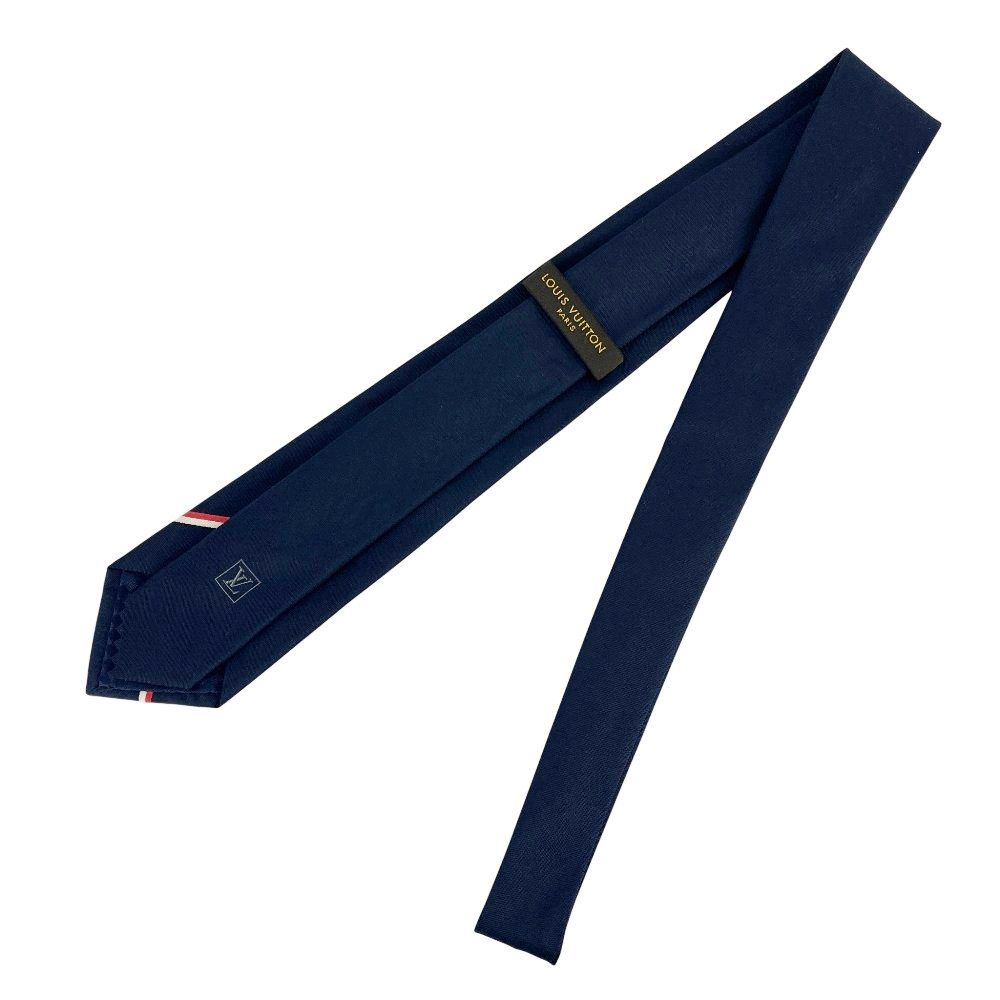 ルイヴィトン ネクタイ ビジネス ファッション シルク ネイビー レッド M 70195 458194 12