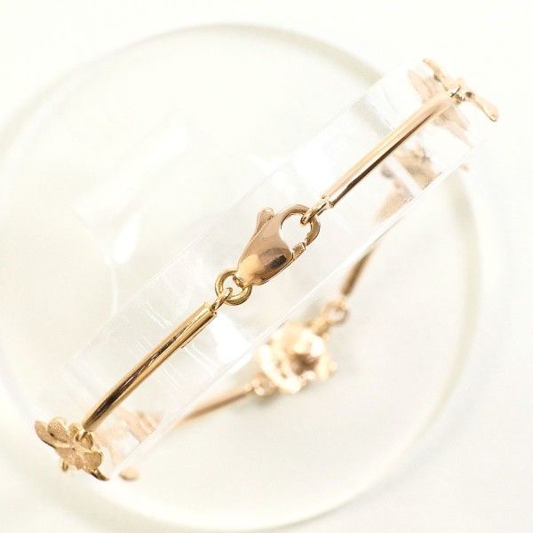 14K PG ブレスレット bracelet 総重量約3.5g 約19cm