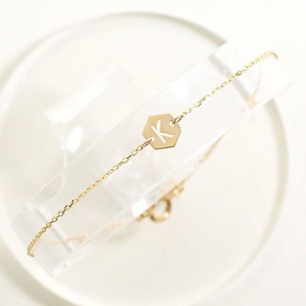 K10YG ブレスレット bracelet 総重量約0.4g 約17.5cm