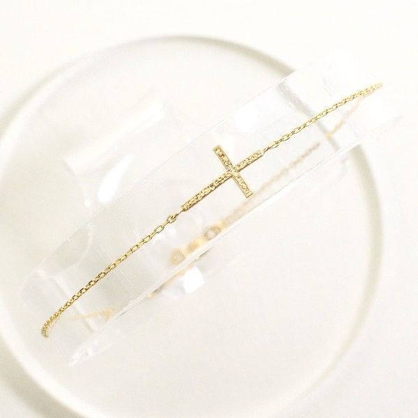 K10YG ブレスレット bracelet 総重量約0.4g 約16.5cm