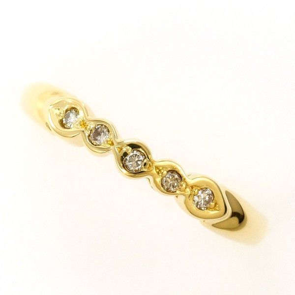 K18YG リング ring 指輪 10号 ダイヤ 0.05 総重量約1.5g