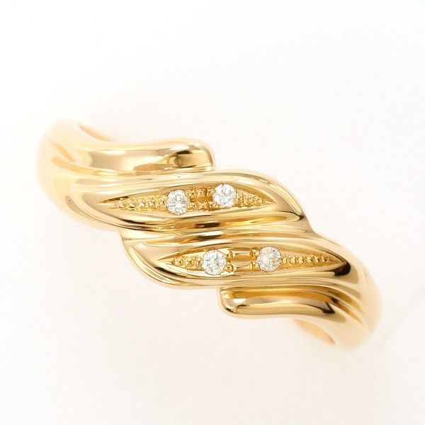 K18PG リング ring 指輪 12号 ダイヤ 0.03 総重量約2.8g