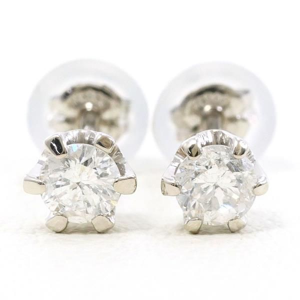 PT900 ピアス pierced earrings ダイヤ 0.14 ×2 総重量約0.8g