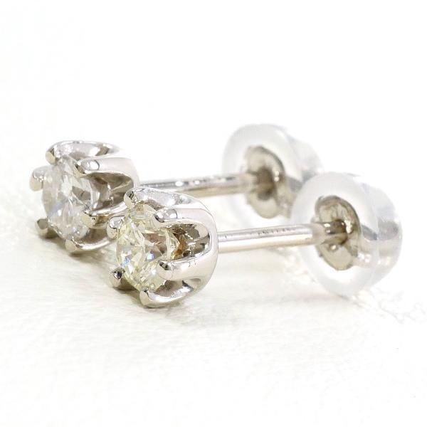 PT900 ピアス pierced earrings ダイヤ 0.15 ×2 総重量約1.1g
