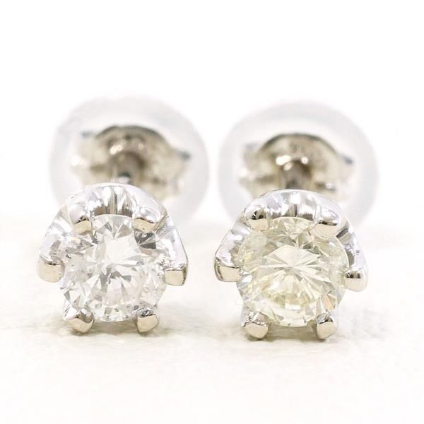 PT900 ピアス pierced earrings ダイヤ 0.15 ×2 総重量約1.1g