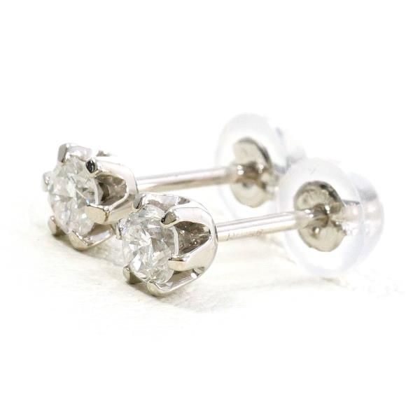 PT900 ピアス pierced earrings ダイヤ 0.14 ×2 総重量約0.8g