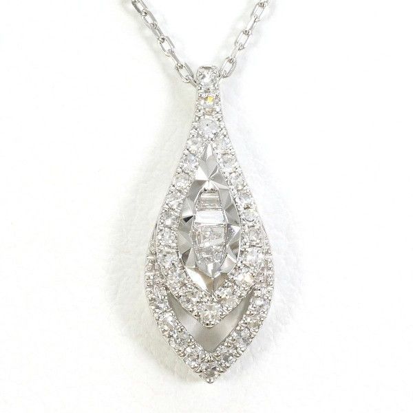 PT950 ネックレス necklace ダイヤ 0.15 総重量約2.3g 約45cm