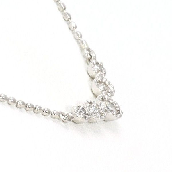 PT900 PT850 ネックレス necklace ダイヤ 0.12 総重量約2.1g 約41cm