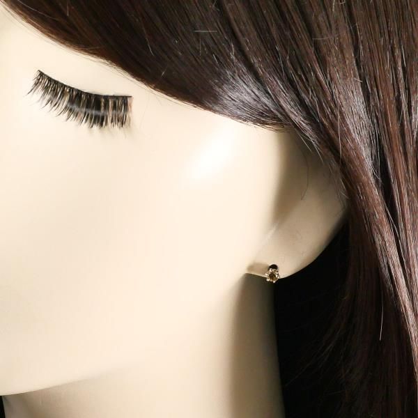 K18WG ピアス pierced earrings ブラウンダイヤ 0.26 ×2 総重量約0.4g FORTGASGNV_COM_BR