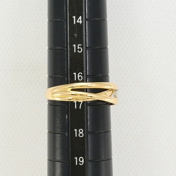 K18YG リング ring 指輪 16.5号 ダイヤ 0.07 総重量約3.0g FORTGASGNV_COM_BR