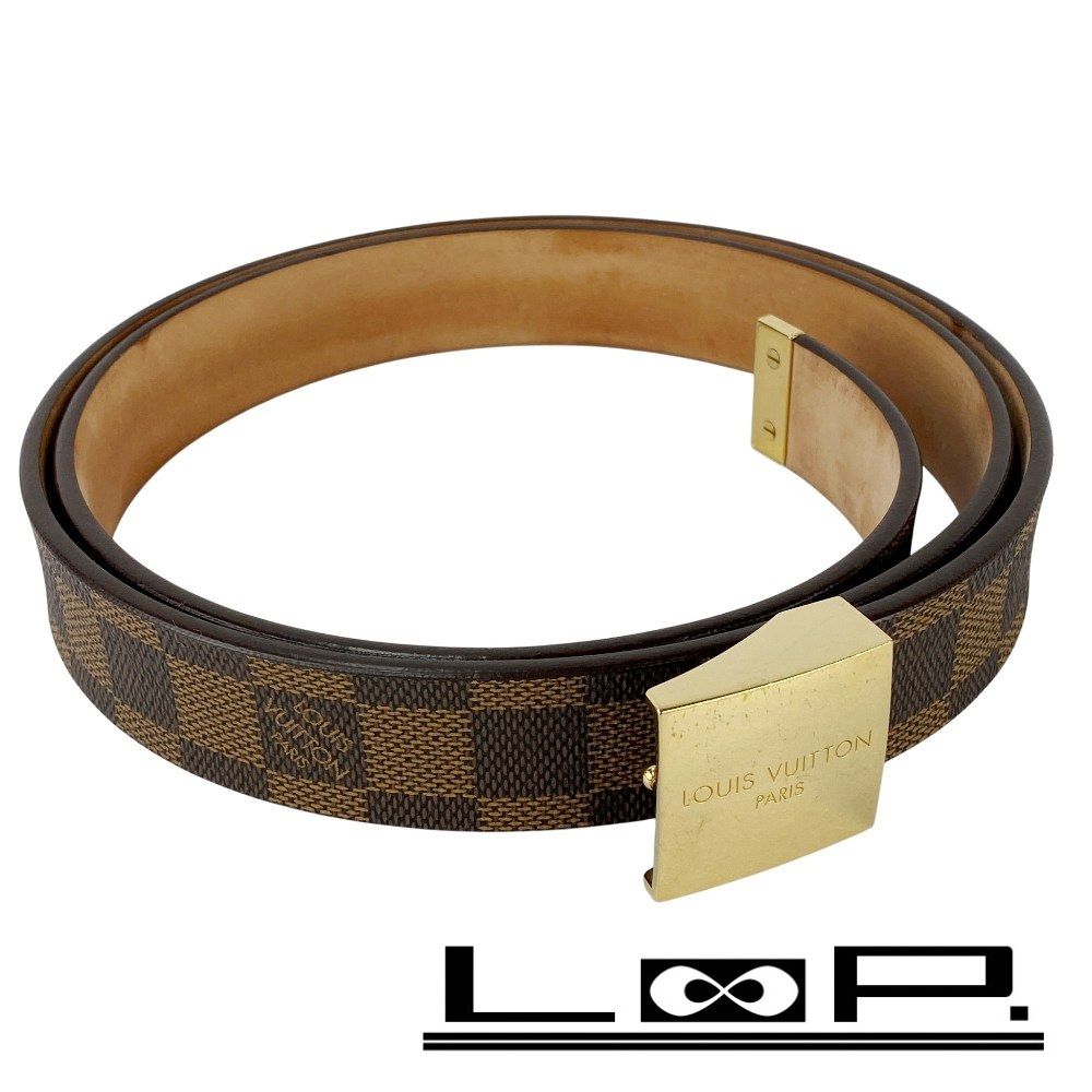 □美品□ ルイヴィトン サンチュールキャレ ベルト ダミエ GP M6802
