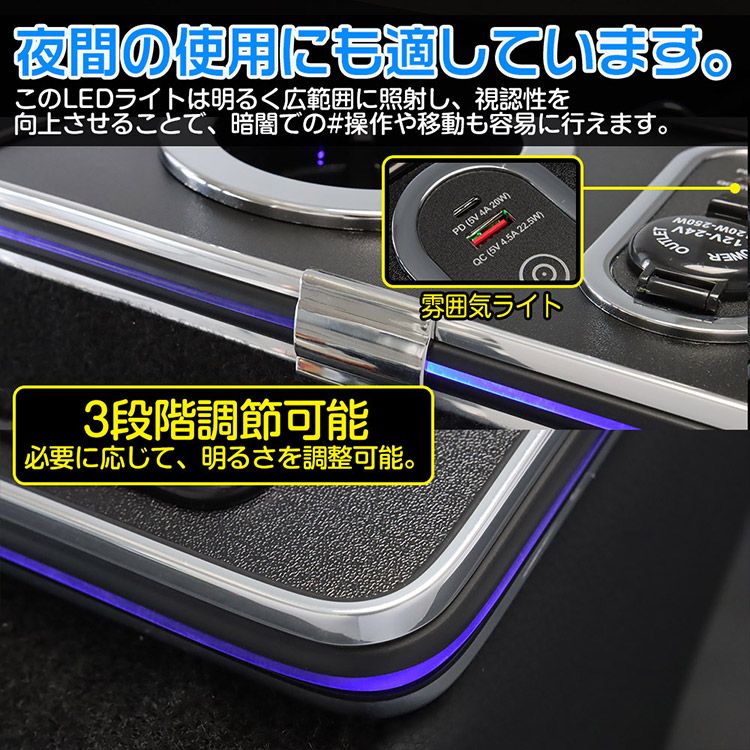 スズキ エブリィ バン ワゴン DA17V コンソールボックス アームレスト USBポート 収納ボックス カー用品 BRIGHTFACE_UK