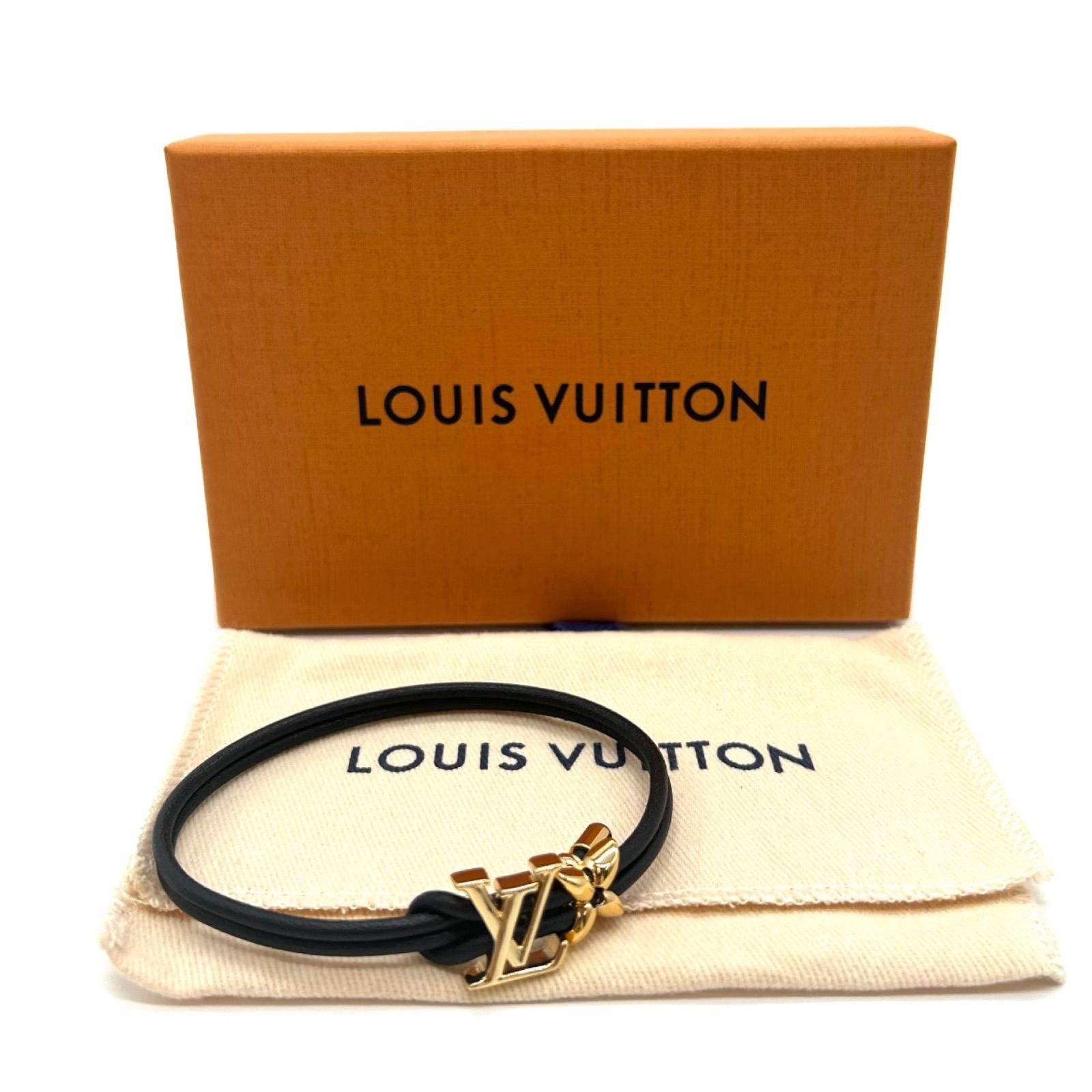 LOUIS VUITTON ルイ ヴィトン ブレスレット･LV ブルーム M8142Z ブラック ゴールド レザー ブレスレット 小物 レディース ウィメンズ ユニセックス 定番 人気 ギフト FORTGASGNV_COM_BR