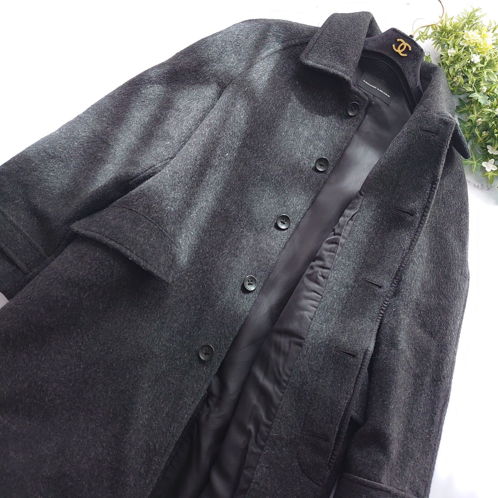 近年 定価約6万 ラウンジリザード ステンカラーコート ウール サイズ1