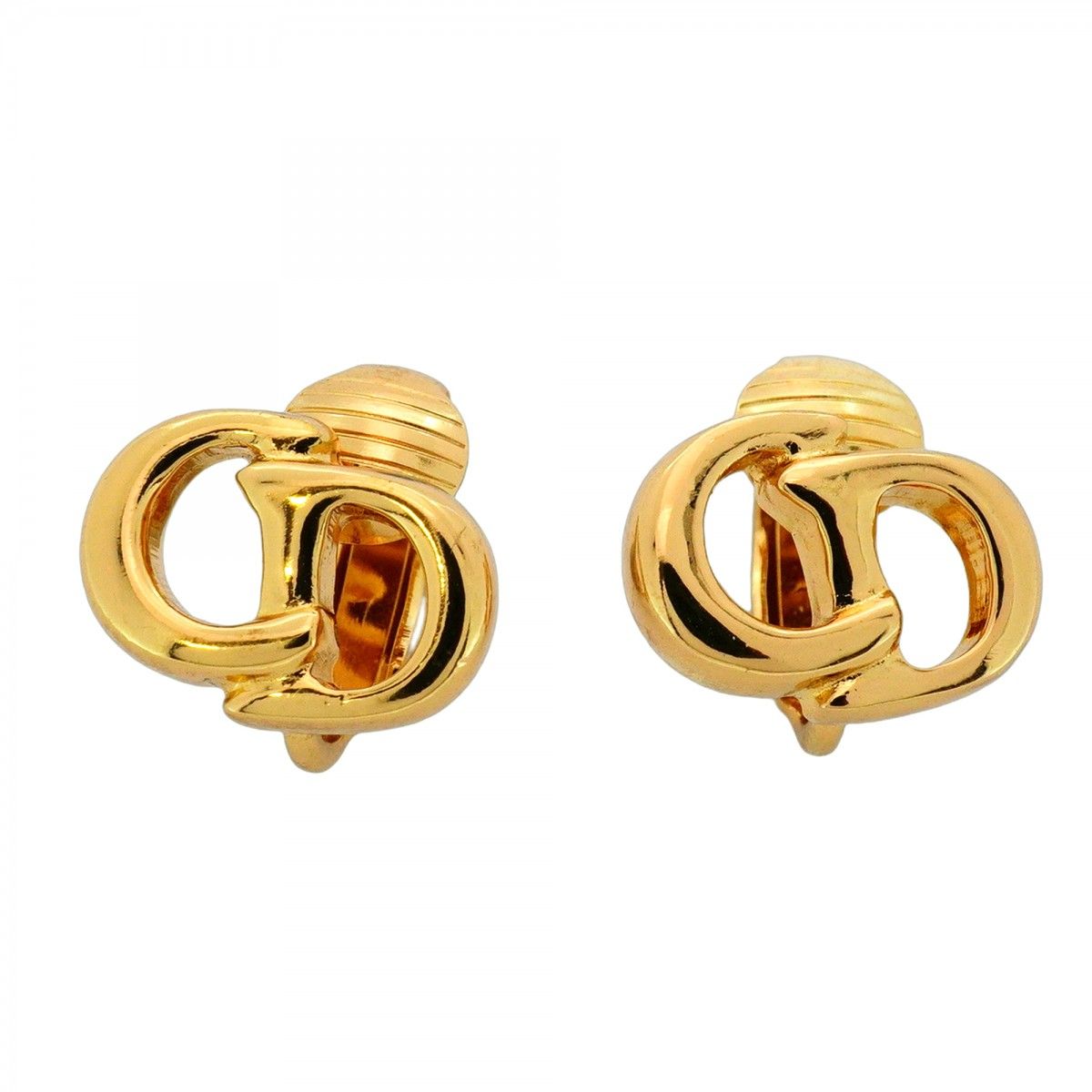 5jmb0418 クリスチャンディオール イヤリング CDロゴ GPメッキ ゴールド レディース