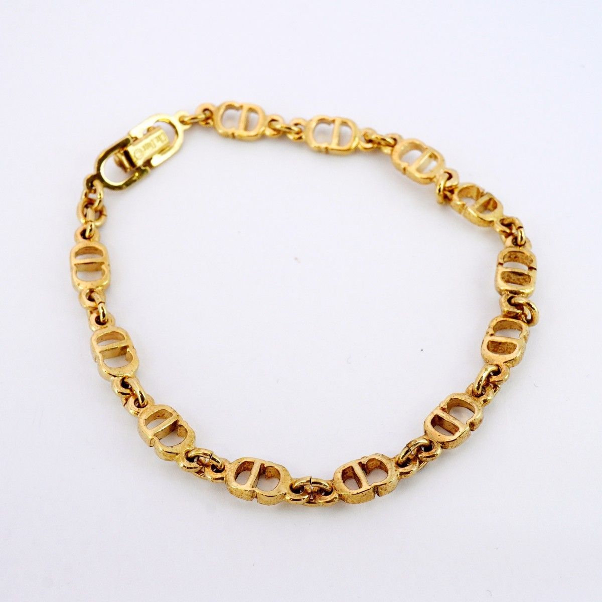 5jmb0422 クリスチャンディオール ブレスレット CDロゴ GPメッキ ゴールド レディース