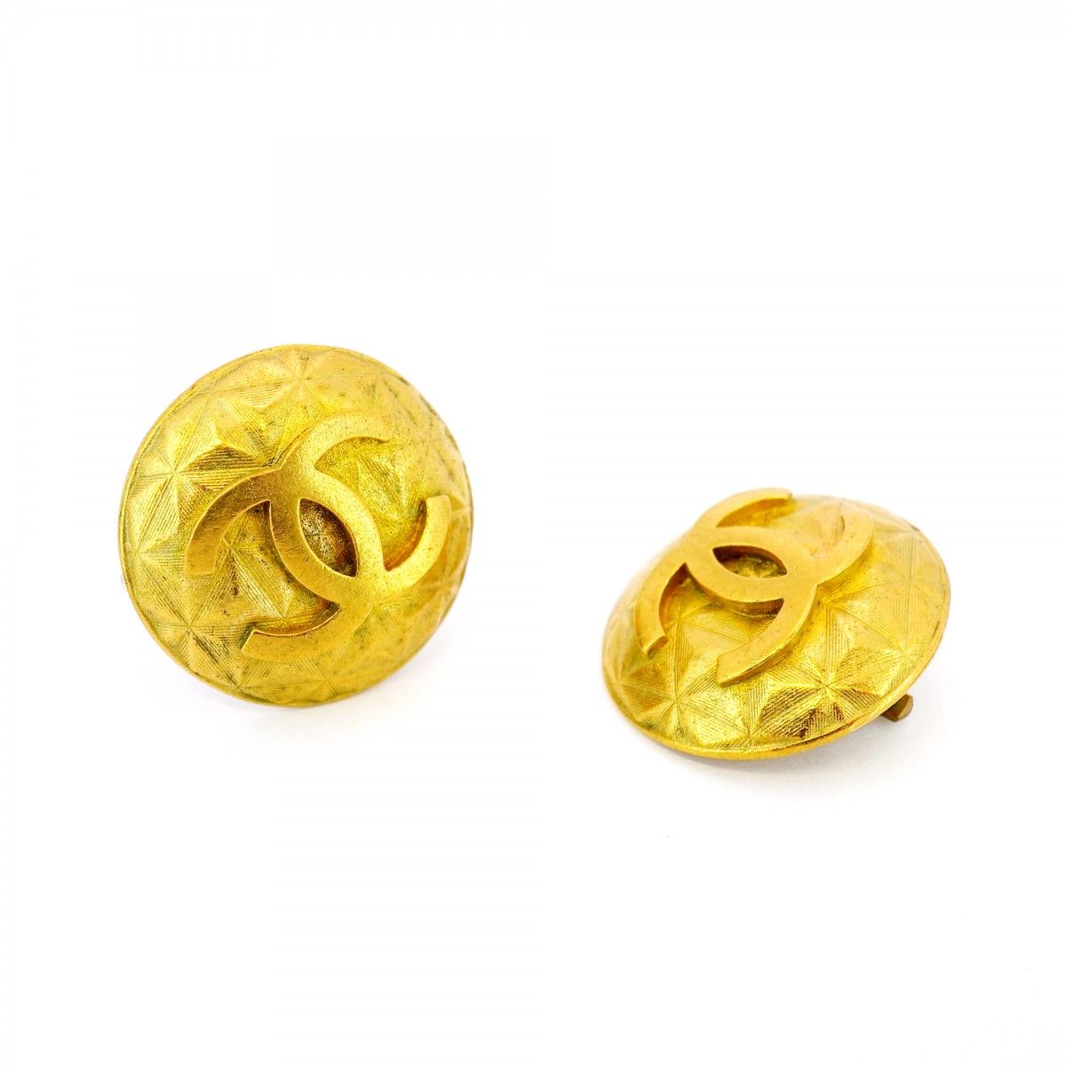 5jmb0427 シャネル イヤリング ヴィンテージ ココマーク 丸型 サークル GPメッキ ゴールド レディース