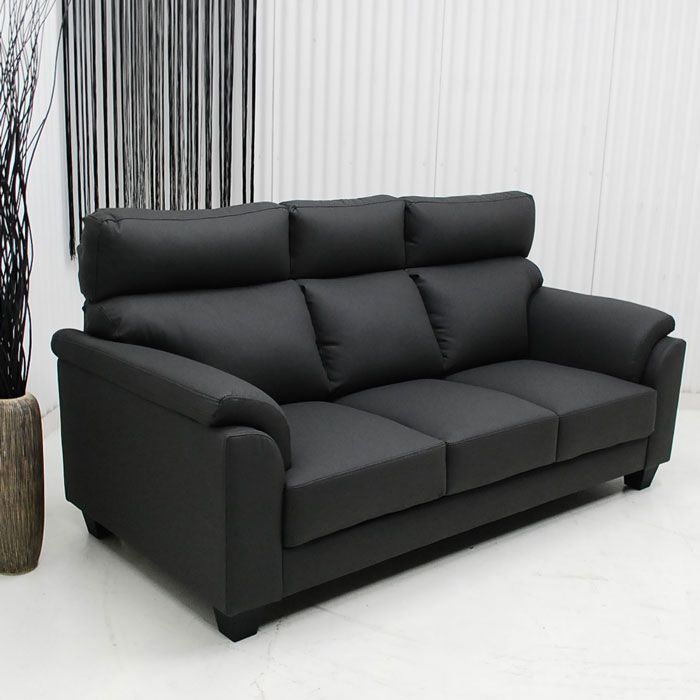 アウトレット 現品限り 一部送料無料 大 ハイバッグ 三人掛けソファー シンプル スタイリッシュモダンデザイン トリプル ブラック 251017-キートスfl3p