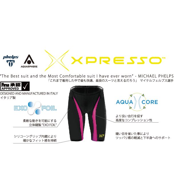 超特価！ 新品 50%OFF AQUASPHERE phelps XPRESSO 競泳水着 メンズ