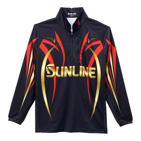 サンライン ウェア プロドライシャツ 長袖 SUW-04501CW ブラック LL