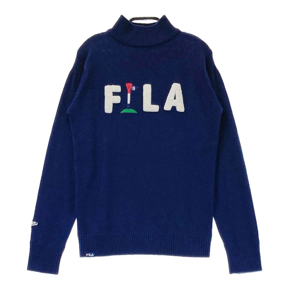 サイズ：M FILA GOLF フィラゴルフ ウール混 ハイネック ニット