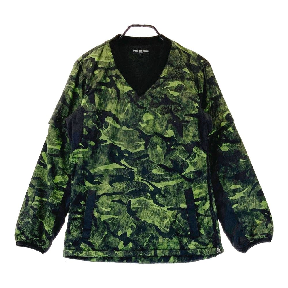 サイズ 2 DANCE WITH DRAGON ダンスウィズドラゴン 2WAY 裏地付ブルゾン 総柄 グリーン系 240101539939 ゴルフウェア メンズ ストスト