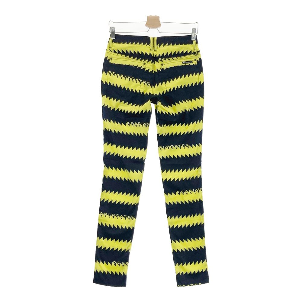 サイズ 0 PEARLY GATES パーリーゲイツ 055-2231608 ストレッチパンツ ギザギザボーダー柄 ブラック系 240101543669 ゴルフウェア レディース ストスト