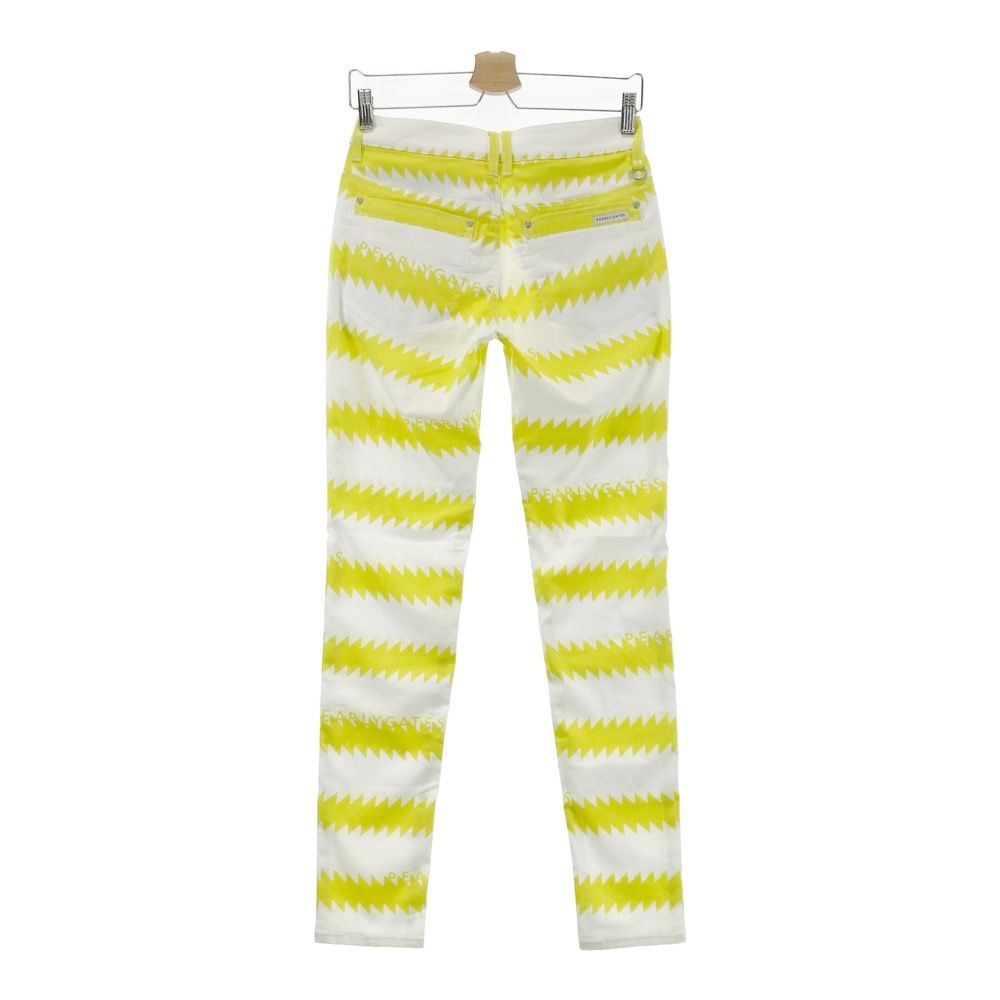 サイズ 0 PEARLY GATES パーリーゲイツ 055-2231608 ストレッチパンツ ギザギザボーダー柄 ホワイト系 240101543670 ゴルフウェア レディース ストスト