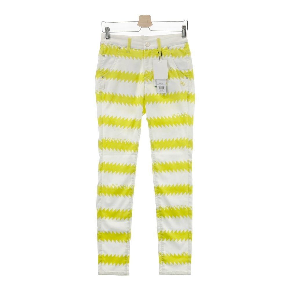 サイズ 0 PEARLY GATES パーリーゲイツ 055-2231608 ストレッチパンツ ギザギザボーダー柄 ホワイト系 240101543670 ゴルフウェア レディース ストスト