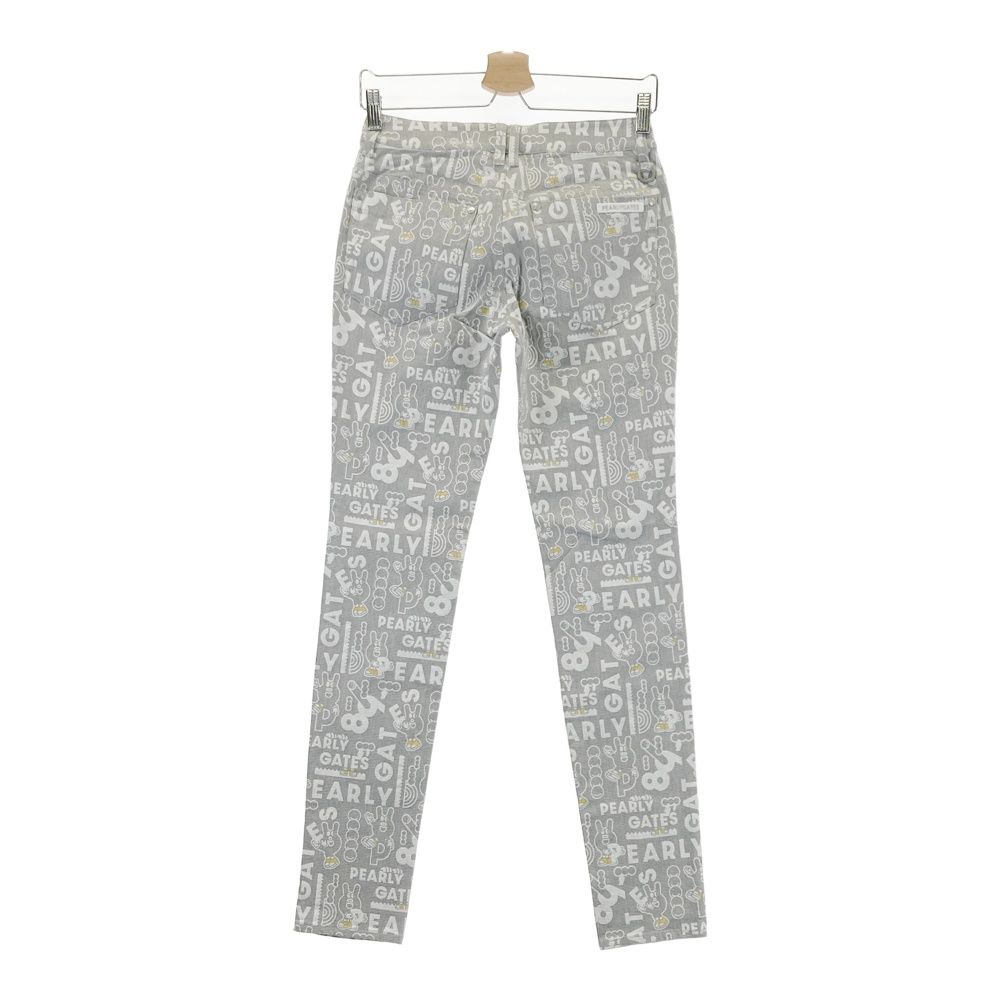 サイズ 0 PEARLY GATES パーリーゲイツ 055-2231020 ストレッチパンツ どうしちゃったPG 総柄 グレー系 240101543684 ゴルフウェア レディース ストスト