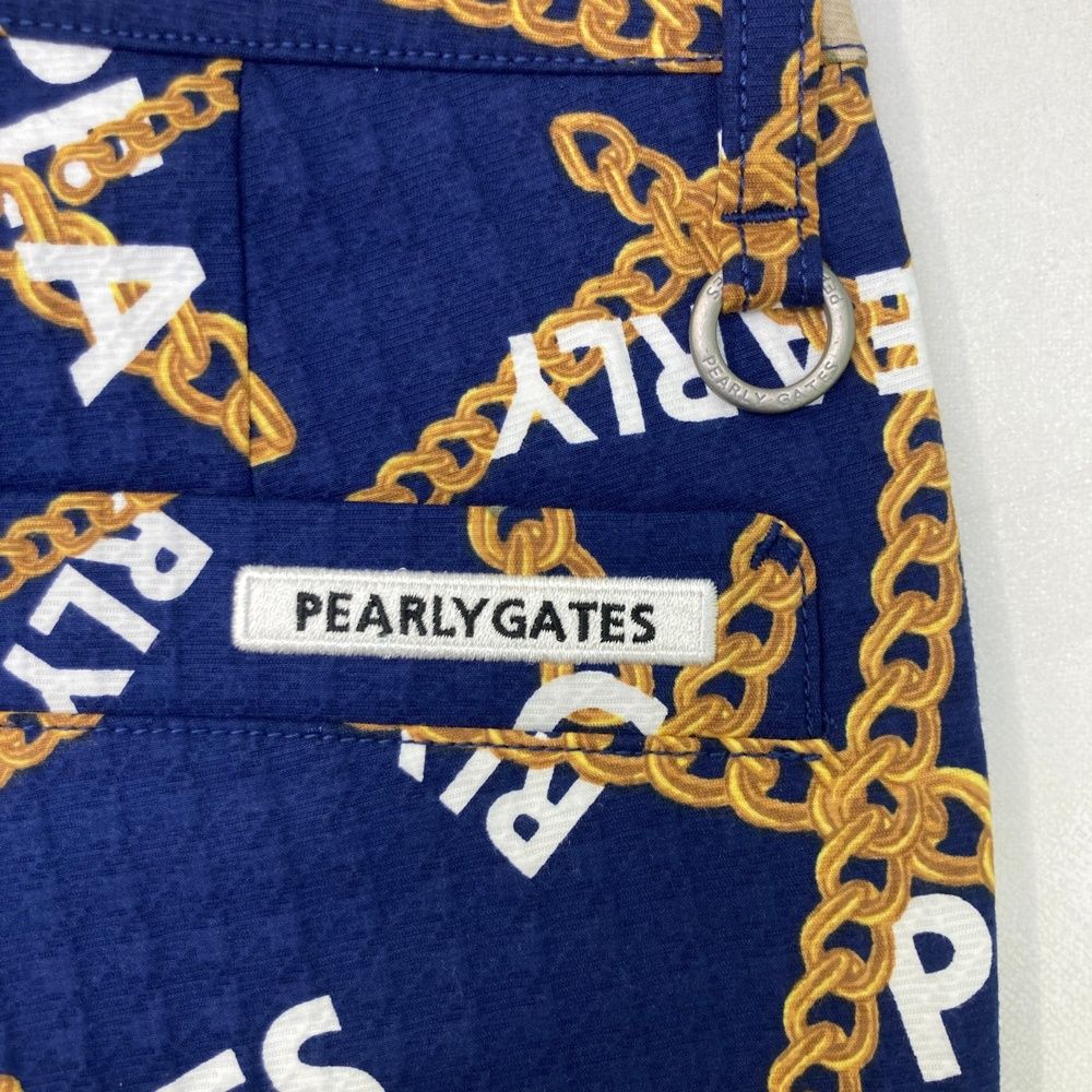 サイズ 1 PEARLY GATES パーリーゲイツ 055-2231010 ストレッチパンツ チェーン柄 ネイビー系 240101543689 ゴルフウェア レディース ストスト LLC-HASEGAWATOSO_COM