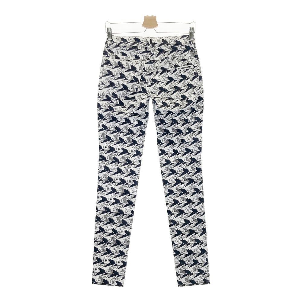 サイズ 0 PEARLY GATES パーリーゲイツ 055-1131510 ストレッチパンツ クジラ 総柄 ホワイト系 240101543700 ゴルフウェア レディース ストスト