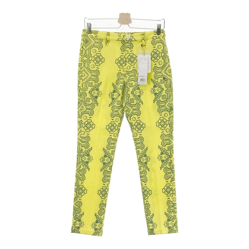 サイズ 0 PEARLY GATES パーリーゲイツ 055-0131308 パンツ ニコちゃん ペイズリー柄 イエロー系 240101543707 ゴルフウェア レディース ストスト