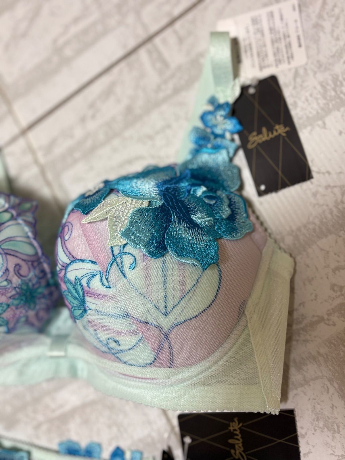 ワコール 61G ブラショーツセットF70 L BTJ761 3 4カップワイヤー リボンブラ