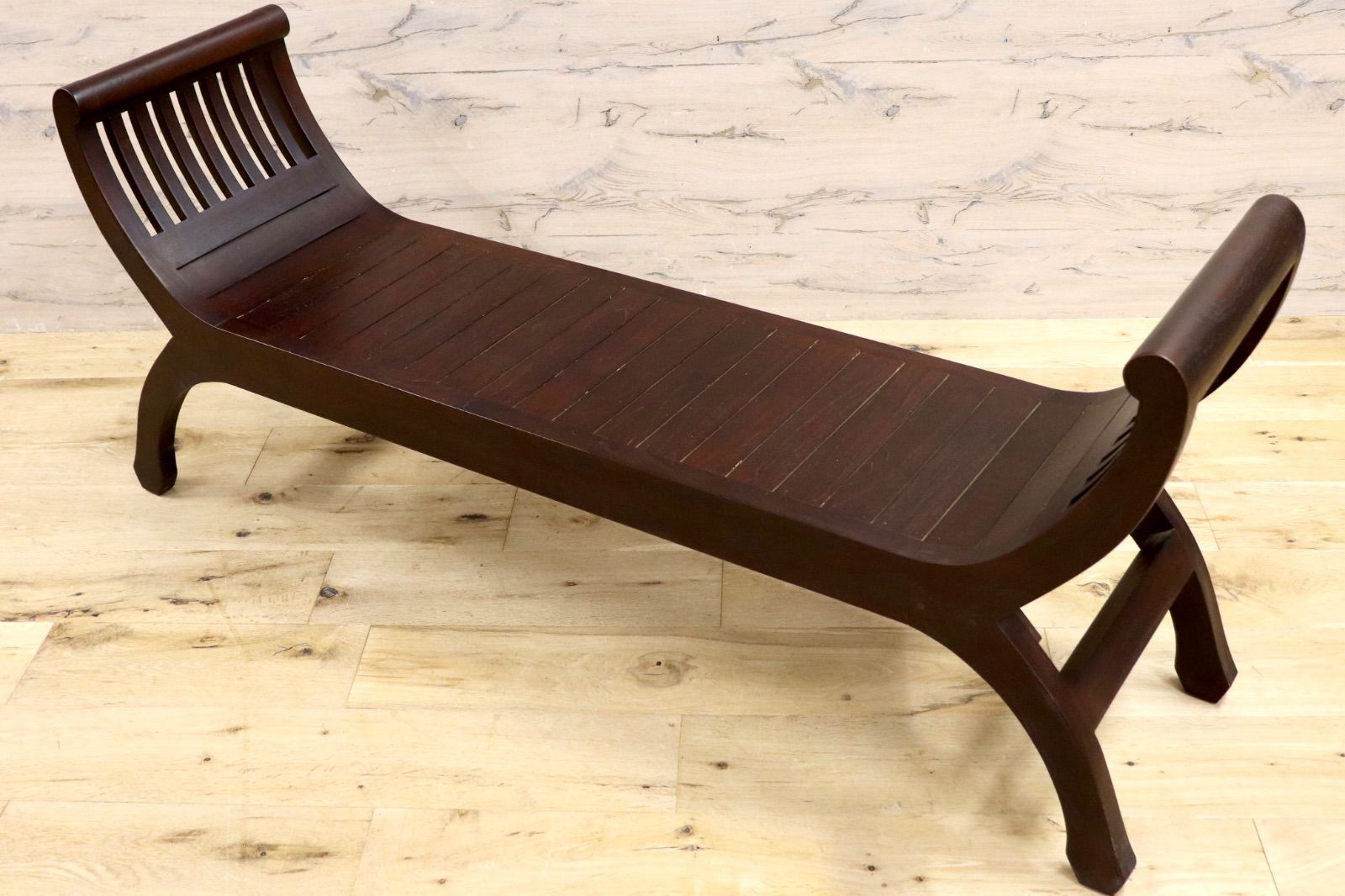 GMIK560A カルティニベンチ アジアン家具 チーク無垢材 ベンチ 玄関椅子 オブジェ アンティーク リゾート バリ島 MARWIL-DEMENAGEMENTS_CH