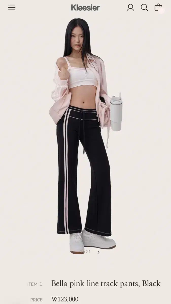 クリシア ベラ ピンク LINE トラック パンツ