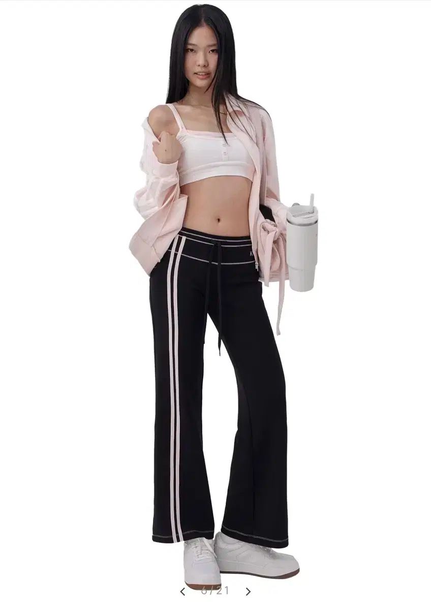 クリシア ベラ ピンク LINE トラック パンツ DECORATOM_COM_BR