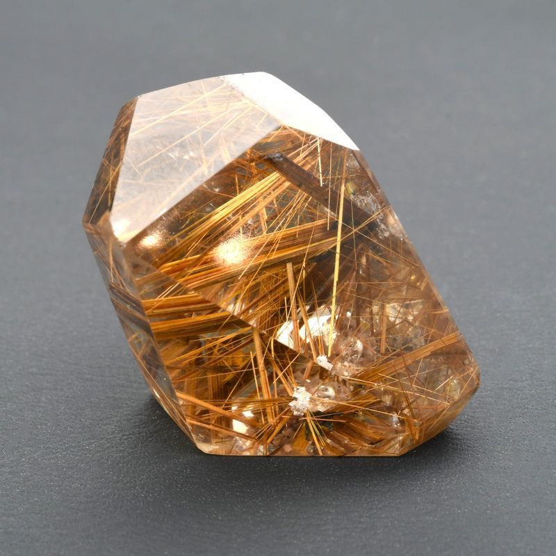 透明度抜群 光と銅針の芸術品 一点物 コッパールチル 太陽放射原石 15g GHG3巾着1枚＆座布団付 金運アップ 成功を引き寄せる石 仕事運向上 お守り パワーストーン 贈り物 ギフト 京海堂 天然石の卸 京の蔵