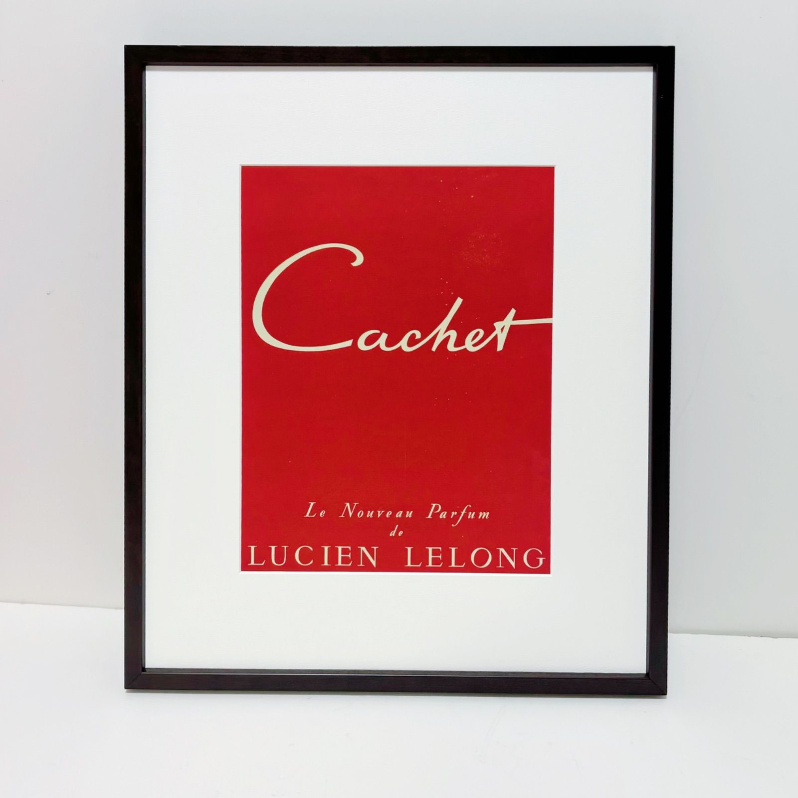 1949 広告 Lucien Lelong Cachet ポスター ヴィンテージ アートポスター フレーム付き 額縁 インテリア モダン おしゃれ かわいい 壁掛け ポップ レトロ 赤 NEXPOTALLINN_EU