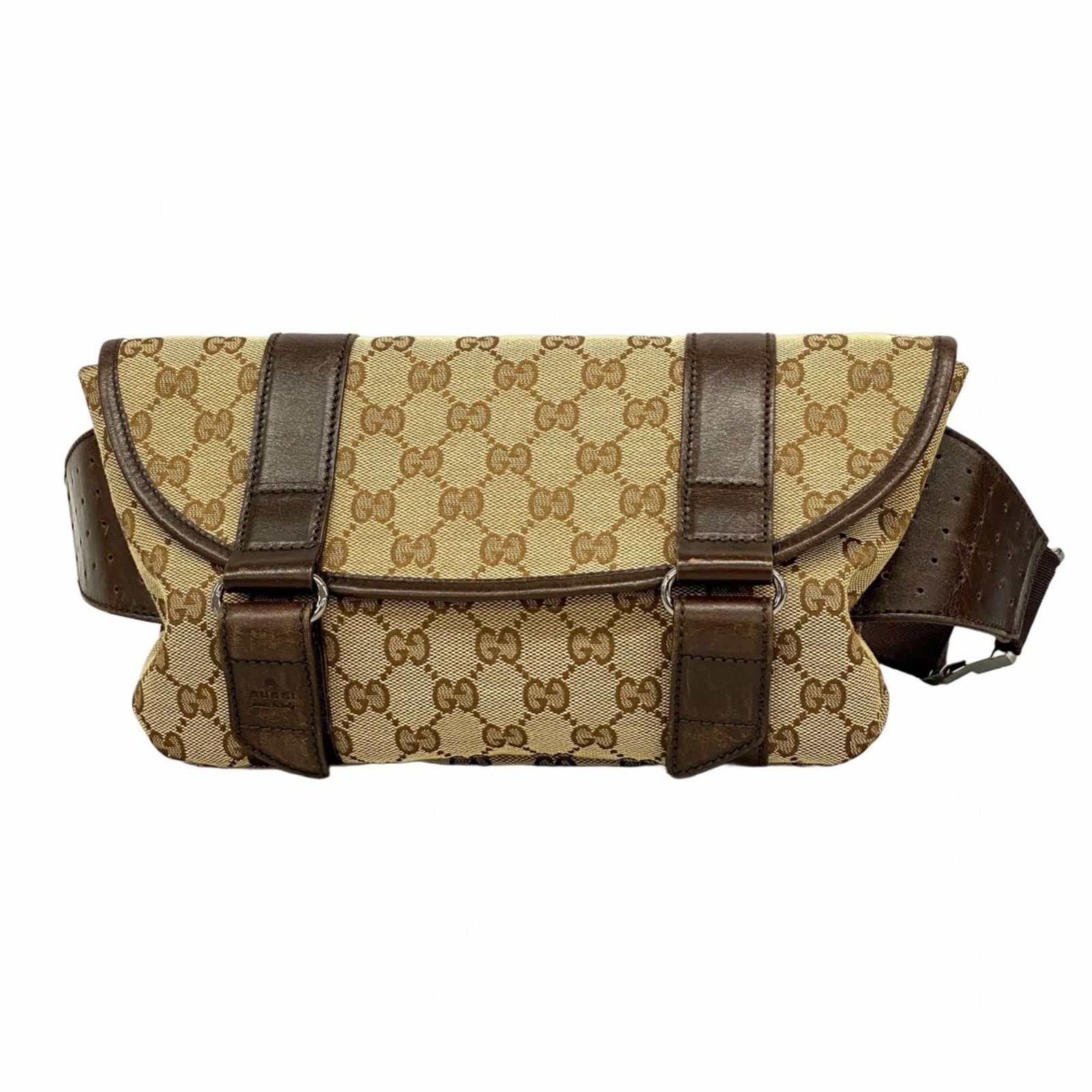 グッチ Gucci グッチ ウエストバッグ GGキャンバス 145851 キャンバス ブラウン レディース P1558325