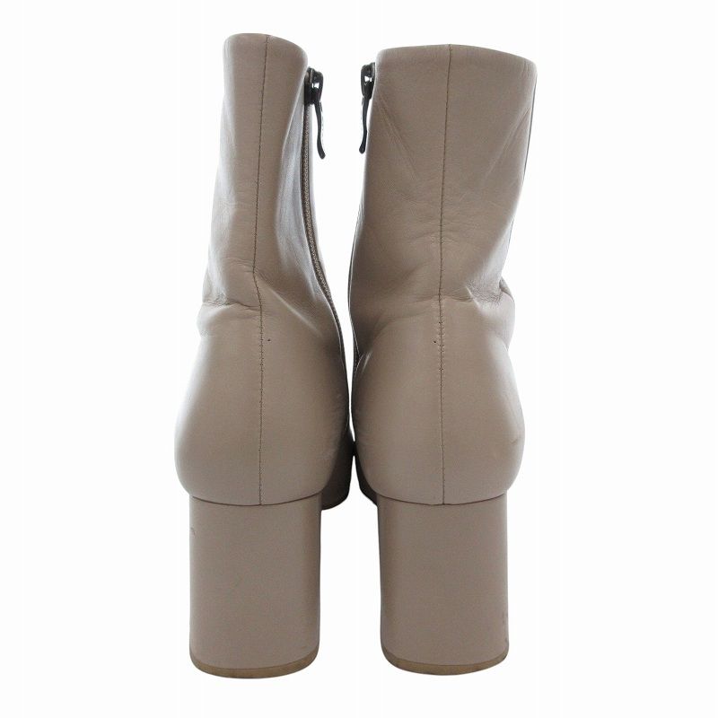 ダイアナ DIANA ショートブーツ チャンキーヒール レザー サイドジップ