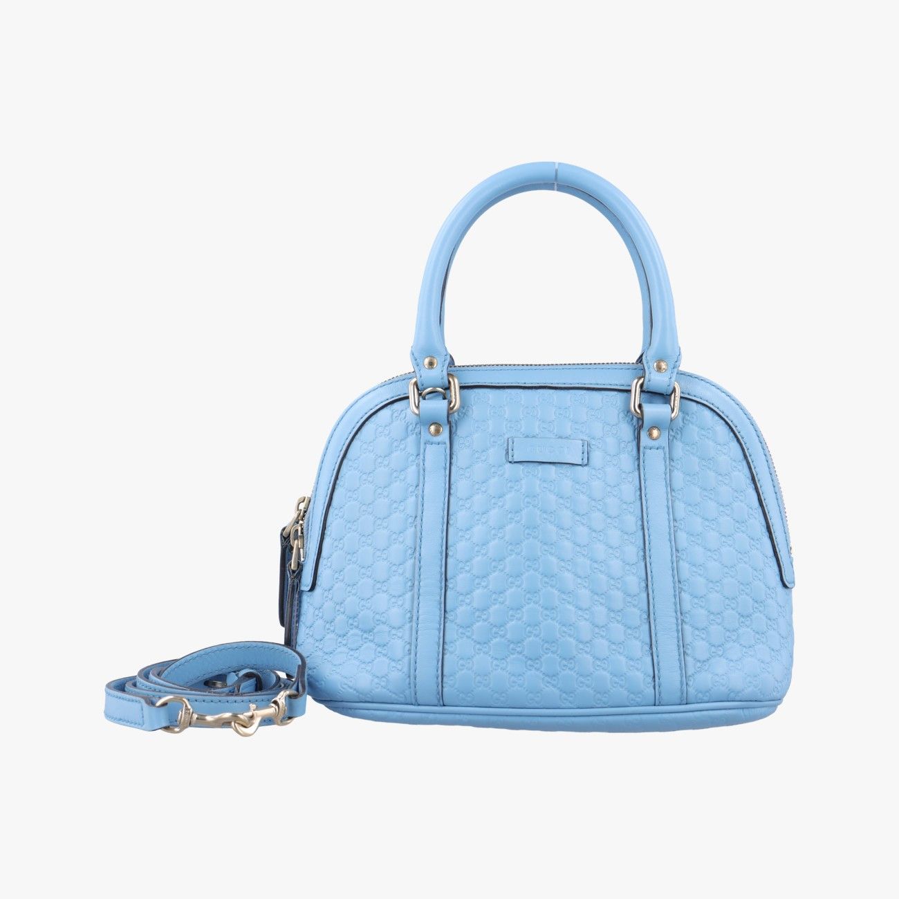 グッチGucciマイクログッチシマ ブルー レザー 449654 F021056695