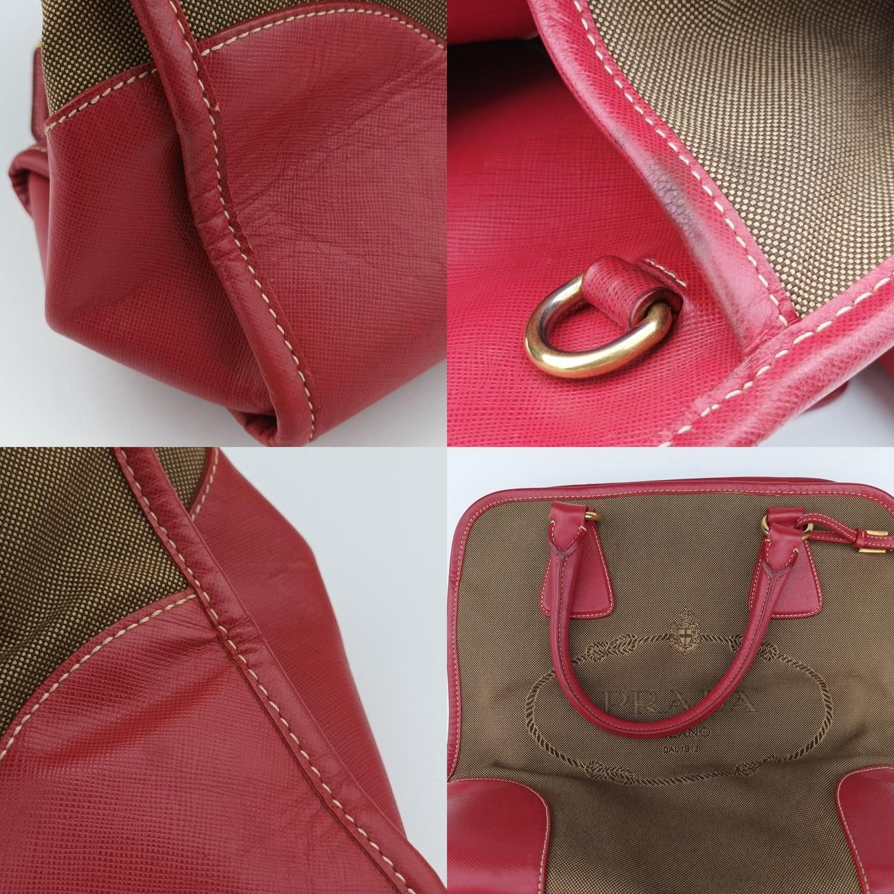 ジャカード ベージュ×レッドキャンバス×サフィアーノレザーBN2254194