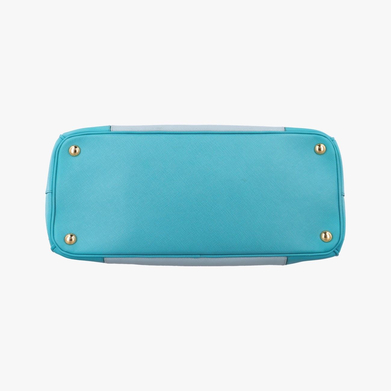 プラダPradaガレリア ブルー×ライトブルー サフィアーノレザー B2274C 14 II DECORATOM_COM_BR