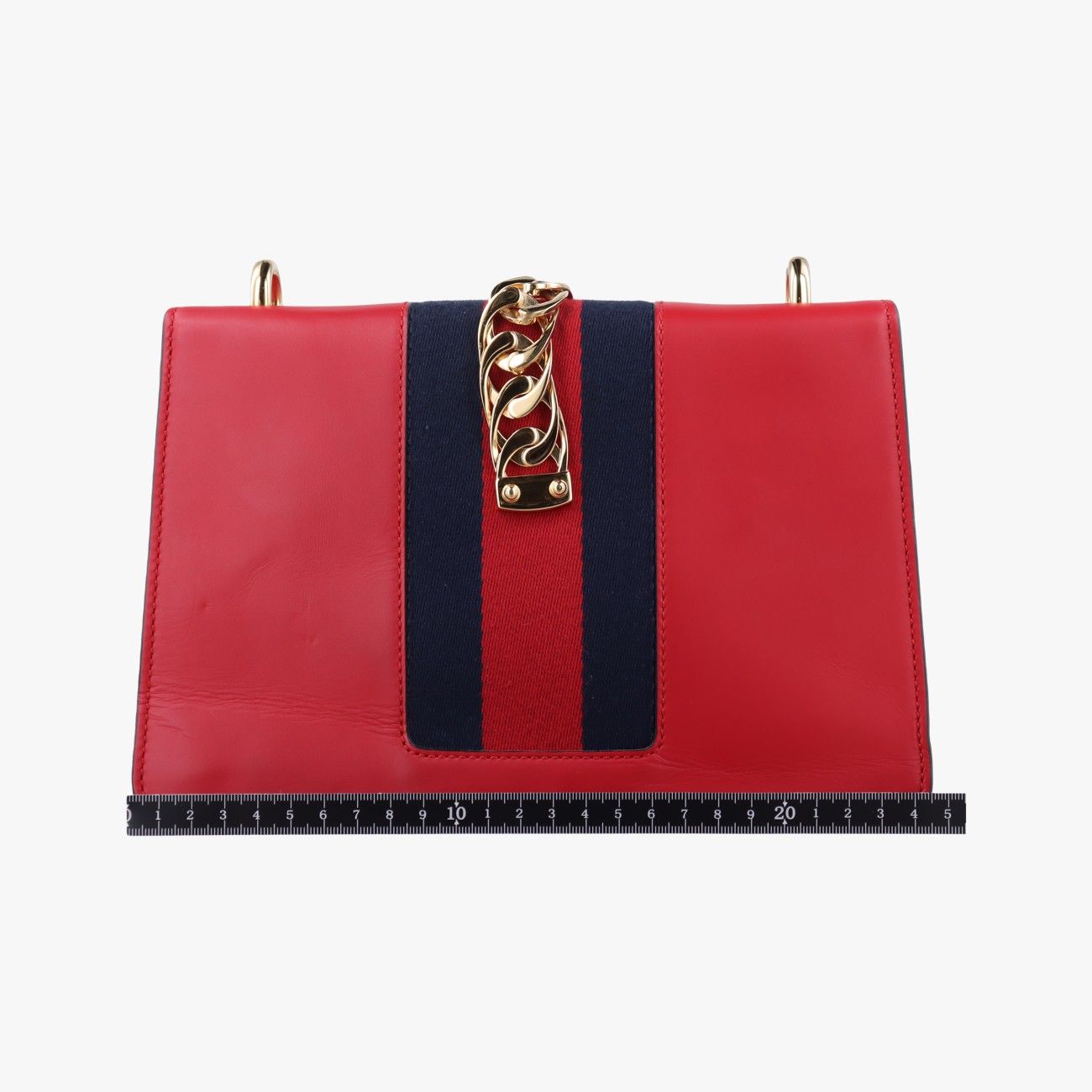 グッチGucciシルヴィ レッド×ネイビー レザー 421882 I026293490