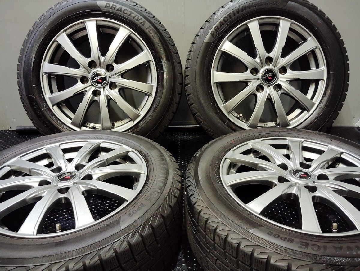 PRACTIVA ICE BP02 205|60R16 スタッドレス Weds Fang 16インチ 6.5J5HPCD114.3 47 21年製 バリ溝 ジューク ステップワゴン等 KTL550