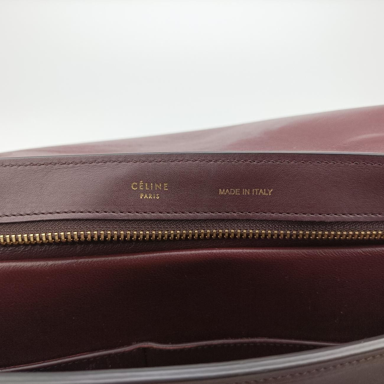 セリーヌCelineトラペーズ オレンジ x ブラウン レザー W-VP-2135 W-MM-2155 DECORATOM_COM_BR