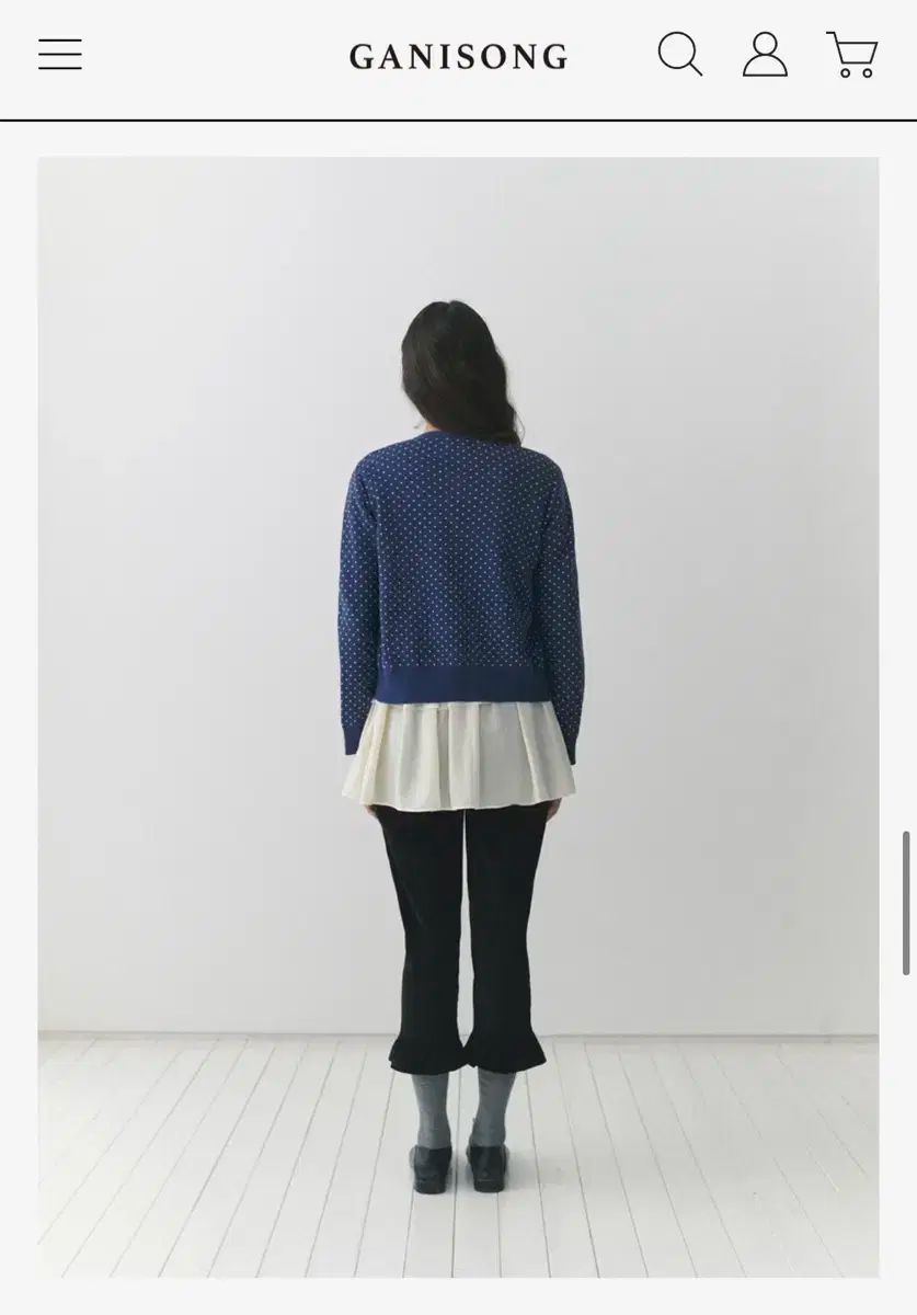 ガニーソング ソフィドット カーディガン ブルーベリー